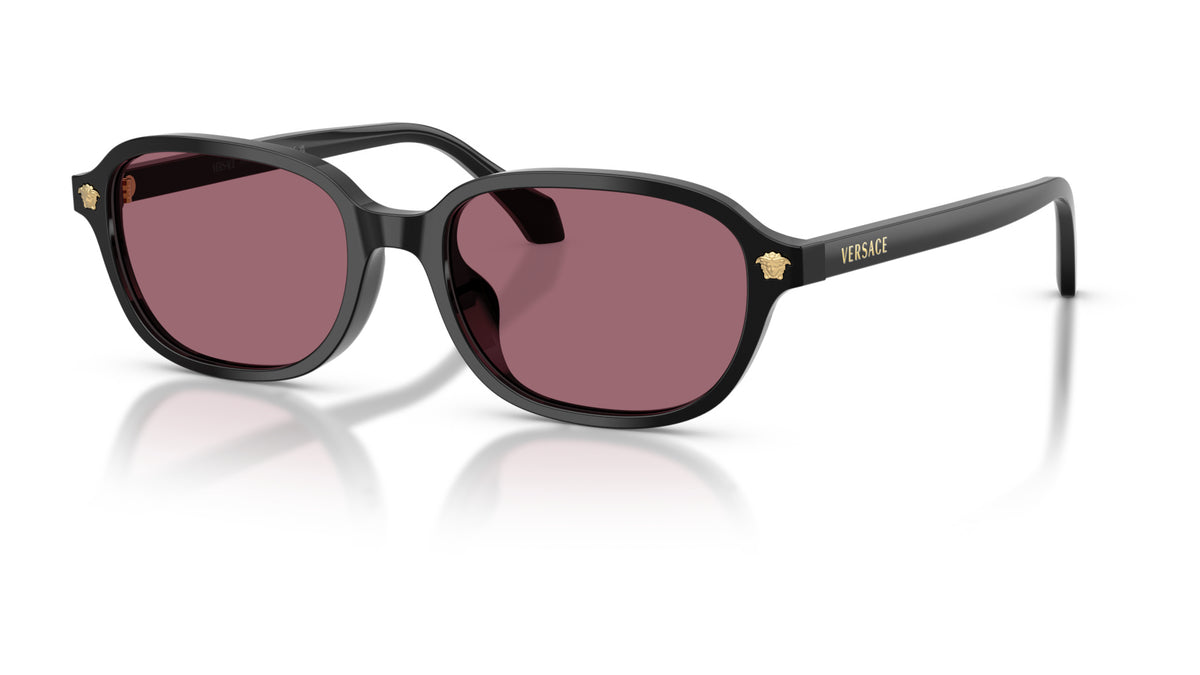 Lunettes de soleil Versace VE4514D GB1/1A – Noir – vue de trois quarts.