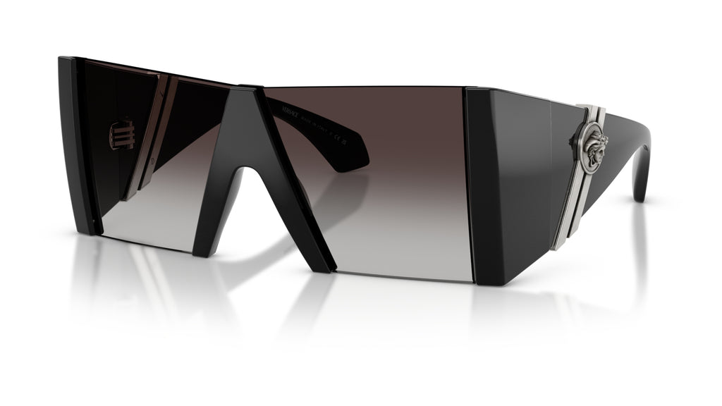 Lunettes de soleil Versace VE4515 GB1/8G – Noir – vue de trois quarts.