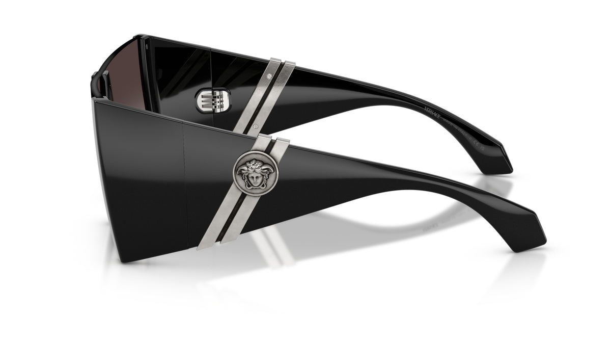 Lunettes de soleil Versace VE4515 GB1/8G – Noir – vue de profil.