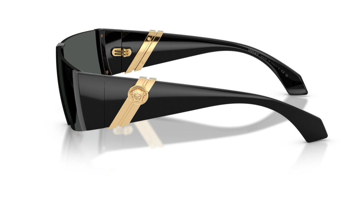 Lunettes de soleil Versace VE4516 GB1/87 – Noir – vue de profil.