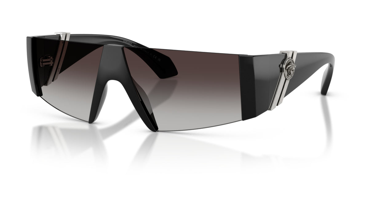 Lunettes de soleil Versace VE4516 GB1/8G – Noir – vue de trois quarts.