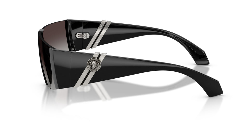 Lunettes de soleil Versace VE4516 GB1/8G – Noir – vue de profil.