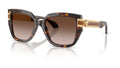 Lunettes de soleil Versace VE4517U 108/13 – Havana foncé – vue de trois quarts.