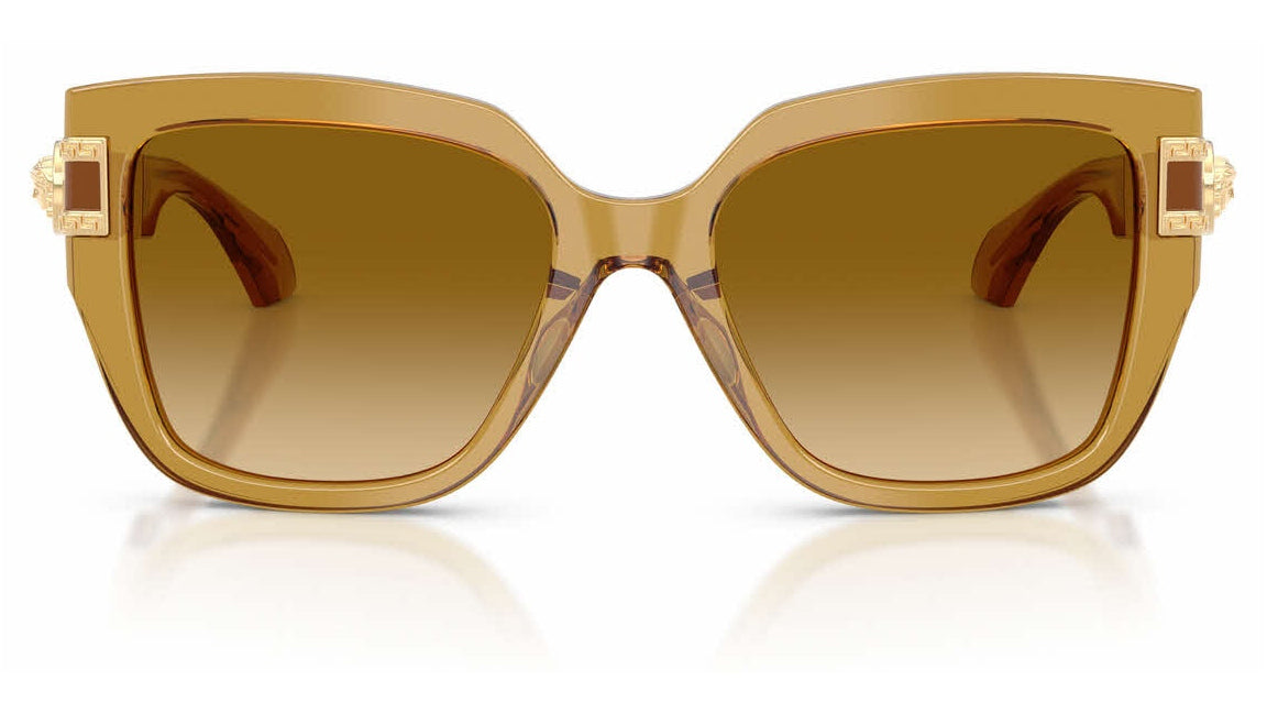 Lunettes de soleil Versace VE4517U 53472L – Transparent Miel – vue de face.