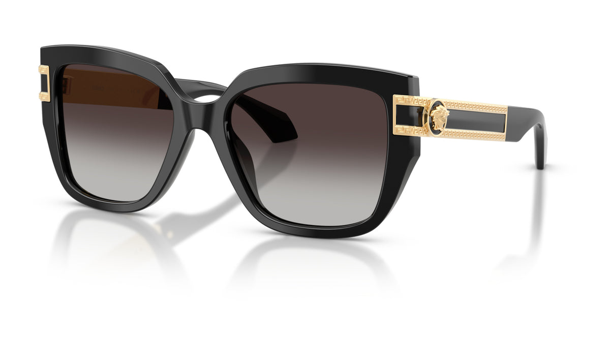 Lunettes de soleil Versace VE4517U GB1/8G – Noir – vue de trois quarts.
