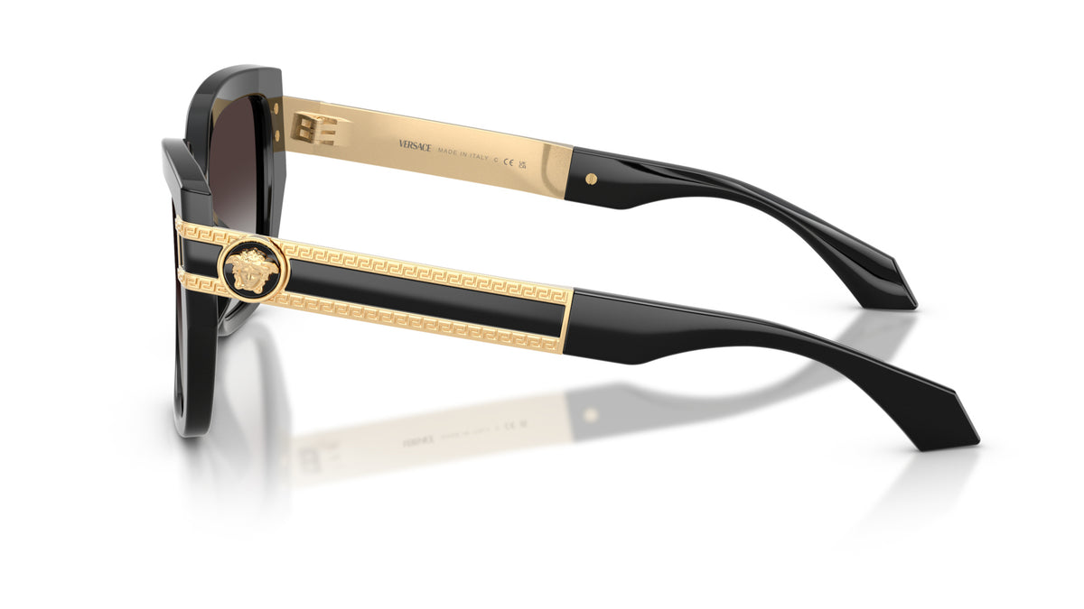 Lunettes de soleil Versace VE4517U GB1/8G – Noir – vue de profil.