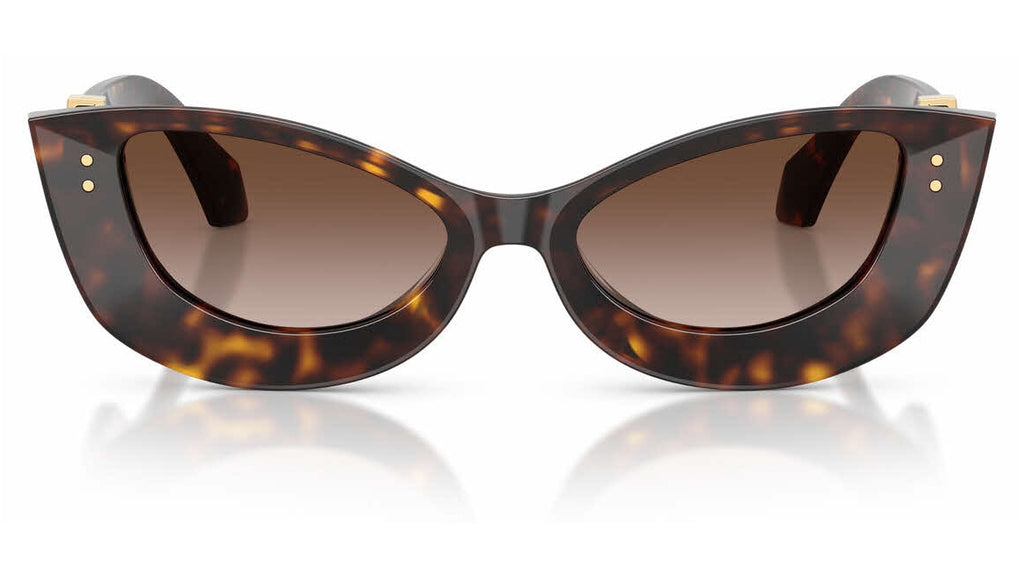 Lunettes de soleil Versace VE4520U 108/13 – Havana foncé – vue de face.