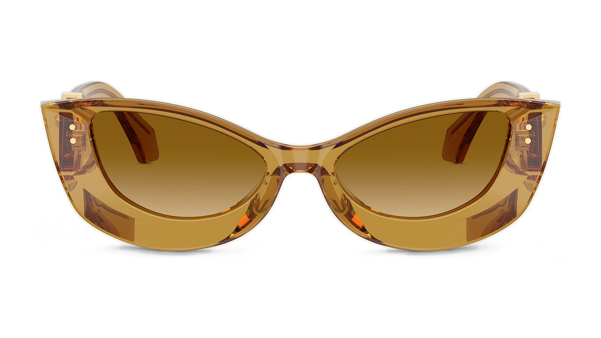 Lunettes de soleil Versace VE4520U 53472L – Transparent Miel – vue de face.