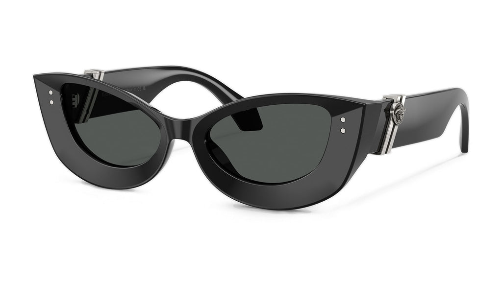 Lunettes de soleil Versace VE4520U GB1/87 – Noir – vue de trois quarts.