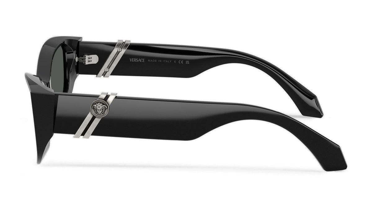 Lunettes de soleil Versace VE4520U GB1/87 – Noir – vue de profil.