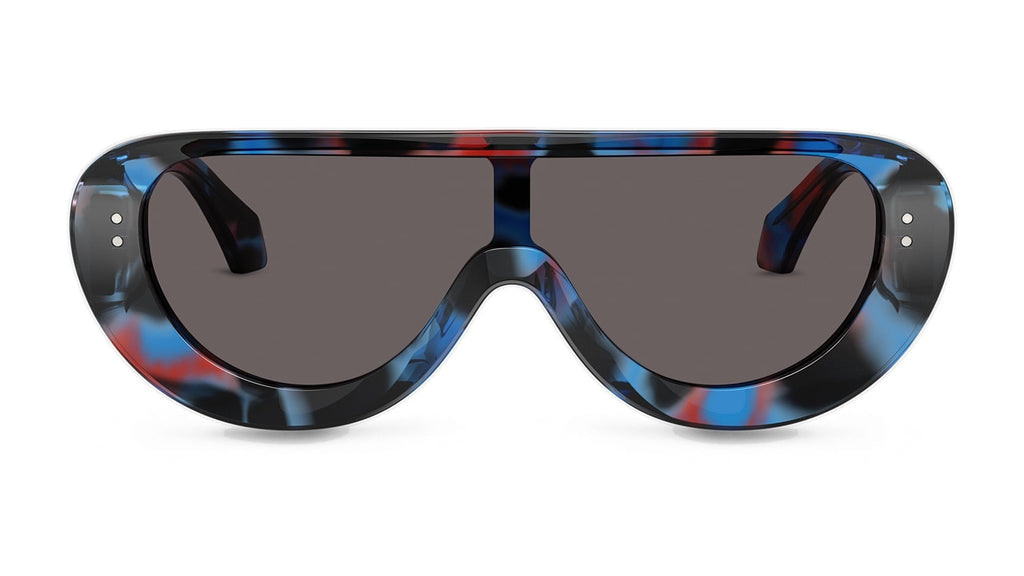 Lunettes de soleil Versace VE4521U 555587 – Noir / Bleu / Havana rouge – vue de face.
