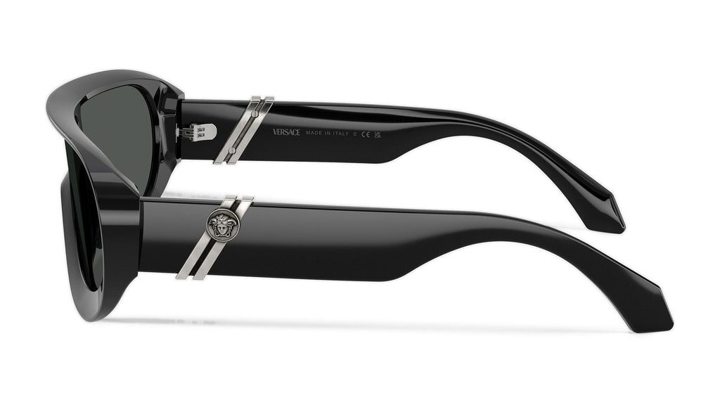 Lunettes de soleil Versace VE4521U GB1/87 – Noir – vue de profil.