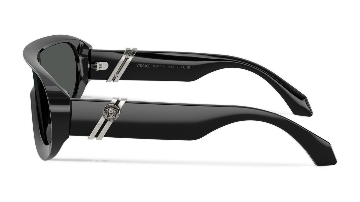 Lunettes de soleil Versace VE4521U GB1/87 – Noir – vue de profil.
