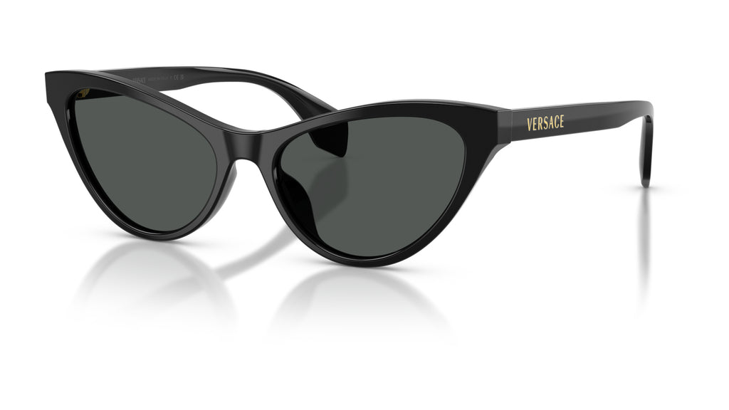 Lunettes de soleil Versace VE4522U GB1/87 – Noir – vue de trois quarts.
