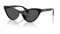 Lunettes de soleil Versace VE4522U GB1/87 – Noir – vue de trois quarts.
