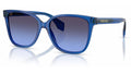 Lunettes de soleil Versace VE4523 555079 – Transparent Bleu – vue de trois quarts.