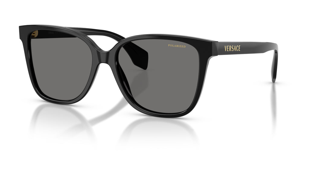 Lunettes de soleil Versace VE4523 GB1/81 – Noir – vue de trois quarts.