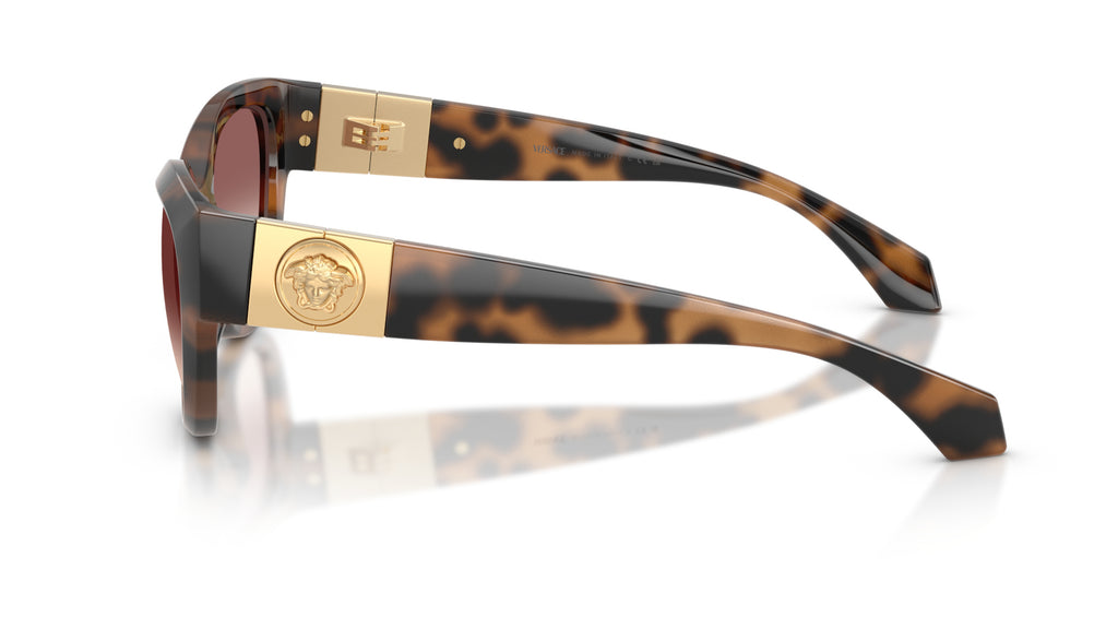 Lunettes de soleil Versace VE4524U 526420 – Havana marron – vue de profil.