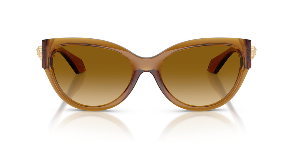 Lunettes de soleil Versace VE4524U 53472L – Transparent Miel – vue de face.