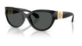 Lunettes de soleil Versace VE4524U GB1/87 – Noir – vue de trois quarts.