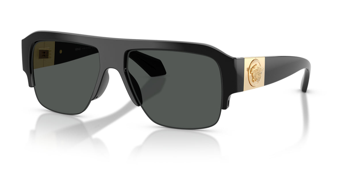 Lunettes de soleil Versace VE4525U GB1/87 – Noir – vue de trois quarts.