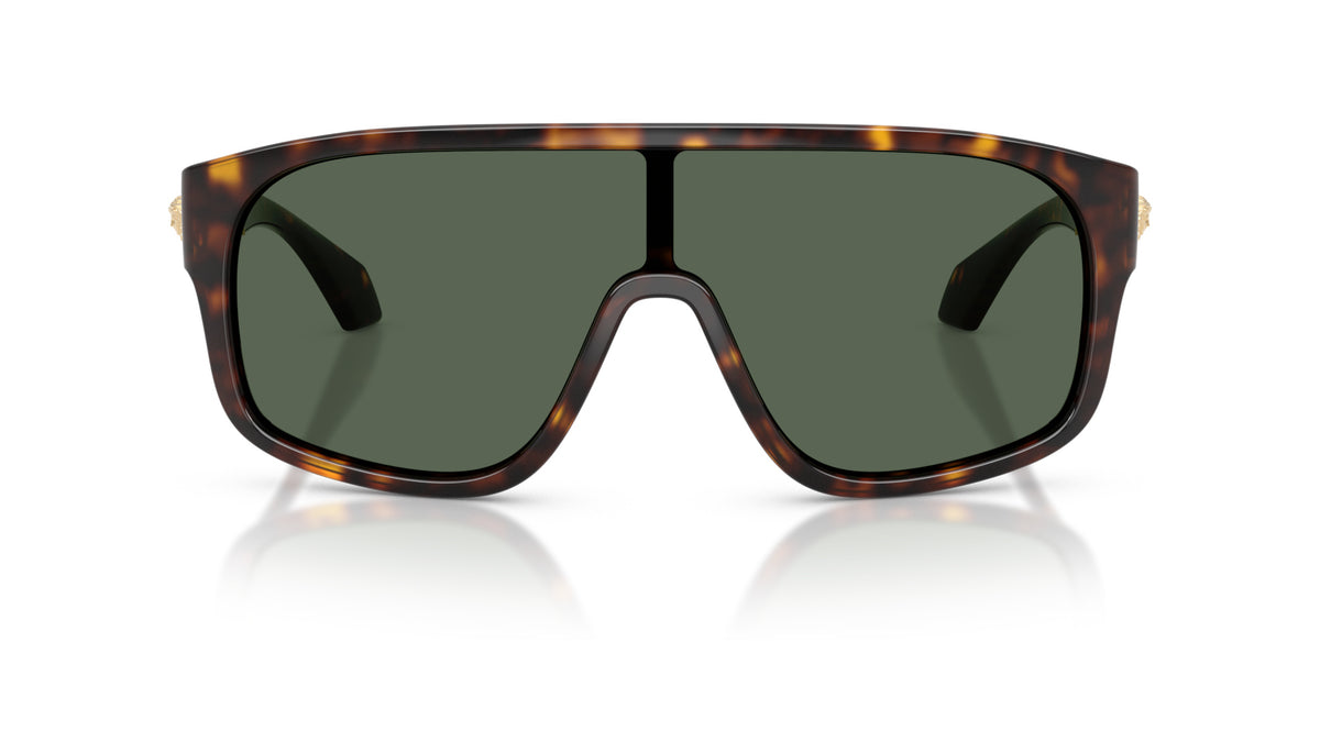 Lunettes de soleil Versace VE4526U 108/71 – Havana foncé – vue de face.