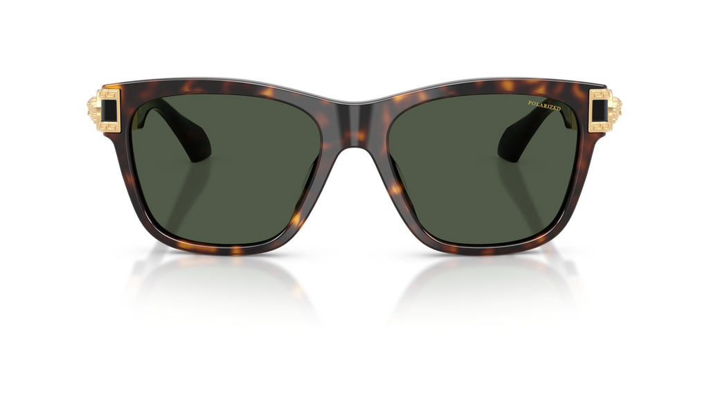 Lunettes de soleil Versace VE4527U 108/9A – Havana foncé – vue de face.
