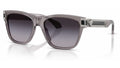 Lunettes de soleil Versace VE4527U 55548G – Transparent Gris – vue de trois quarts.