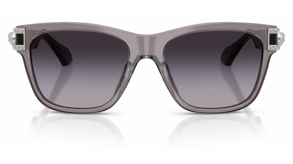 Lunettes de soleil Versace VE4527U 55548G – Transparent Gris – vue de face.
