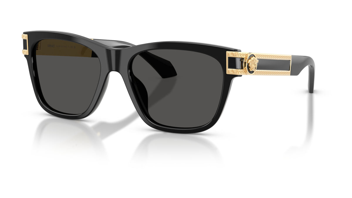 Lunettes de soleil Versace VE4527U GB1/87 – Noir – vue de trois quarts.