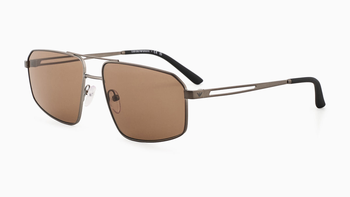 Emporio Armani EA2173 303273 Gunmetal brossé mat - vue trois-quarts