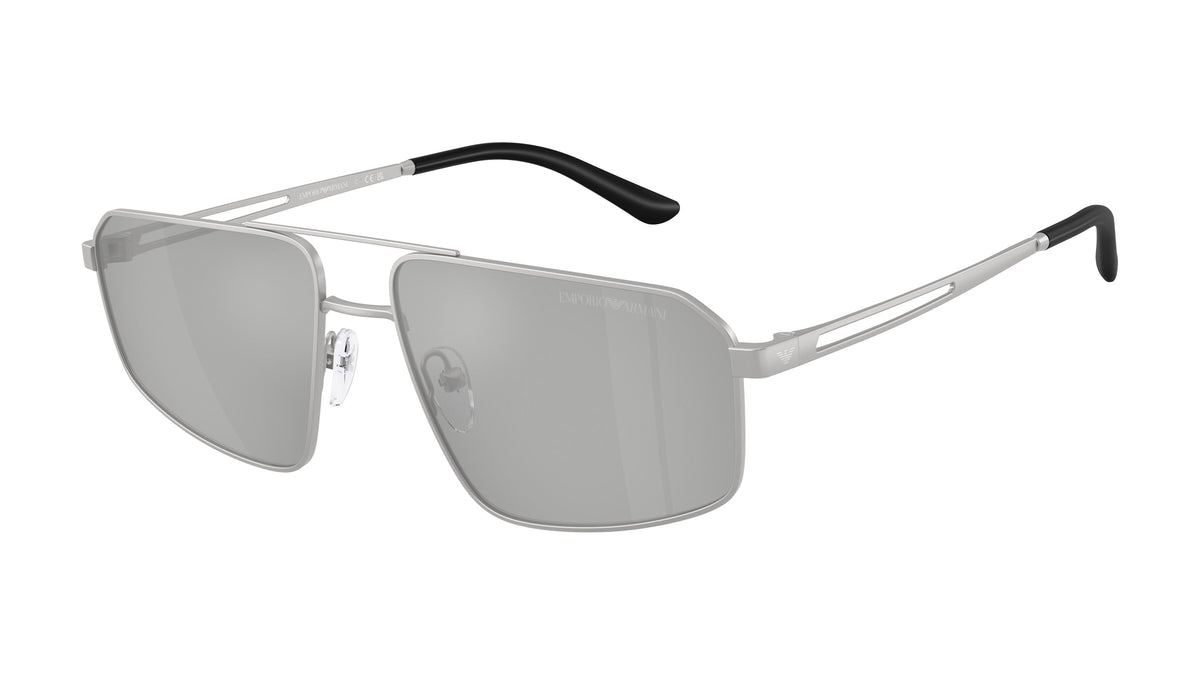 Emporio Armani EA2173 30458V Argent mat - vue trois-quarts