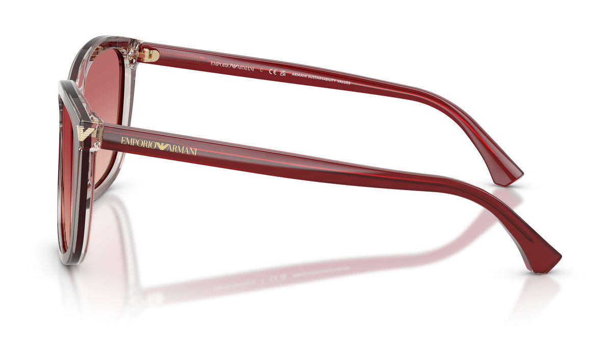 Emporio Armani EA4060 6377A5 Bordeaux brillant - vue de côté