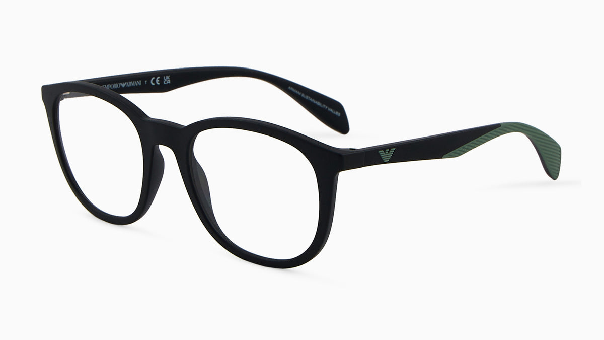 Emporio Armani EA4211 50011W Noir mat - vue trois-quarts