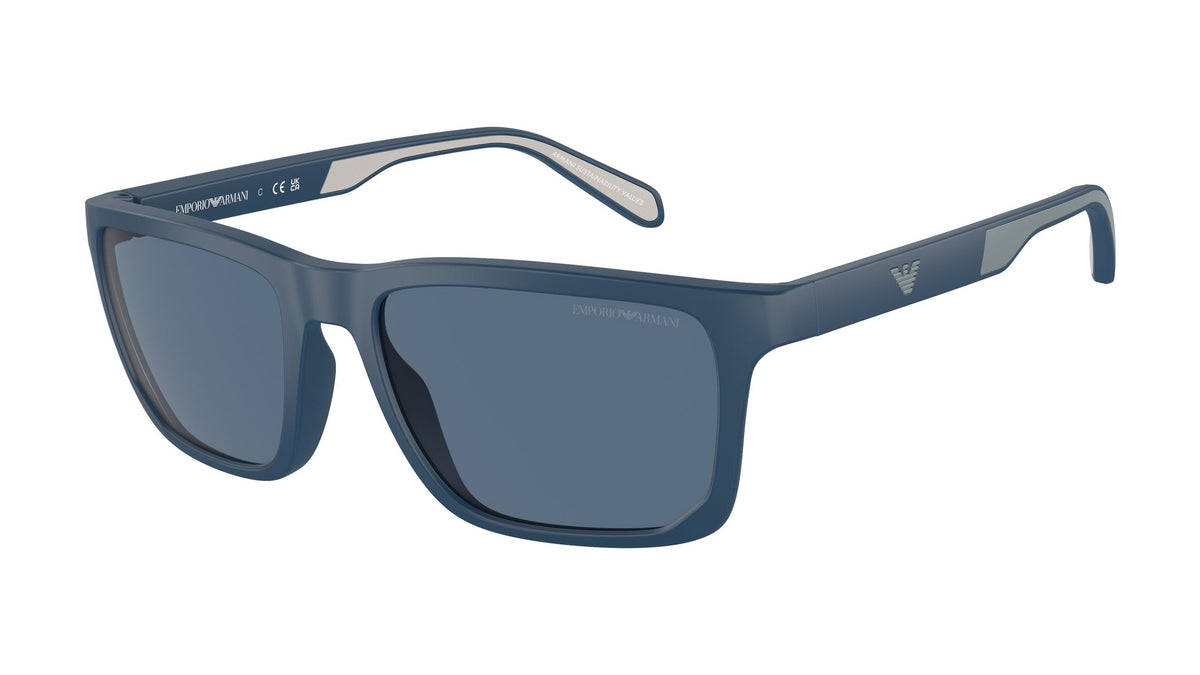 Emporio Armani EA4219 576380 Bleu mat - vue trois-quarts