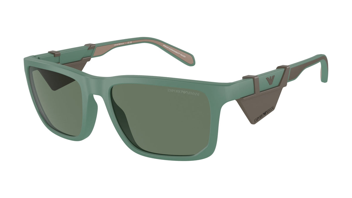 Emporio Armani EA4219 610276 Vert alpin mat - vue trois-quarts