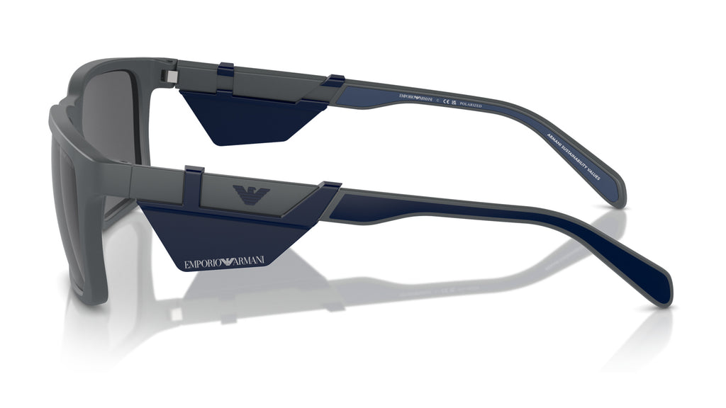 Emporio Armani EA4219 610387 Gris foncé mat - vue de côté