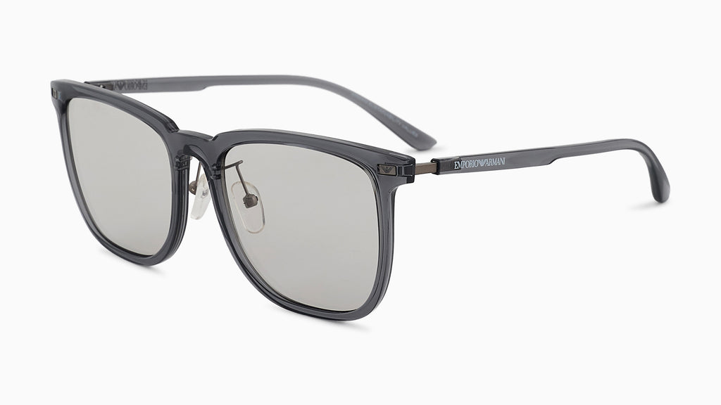 Emporio Armani EA4255D 502987 Gris transparent brillant - vue trois-quarts