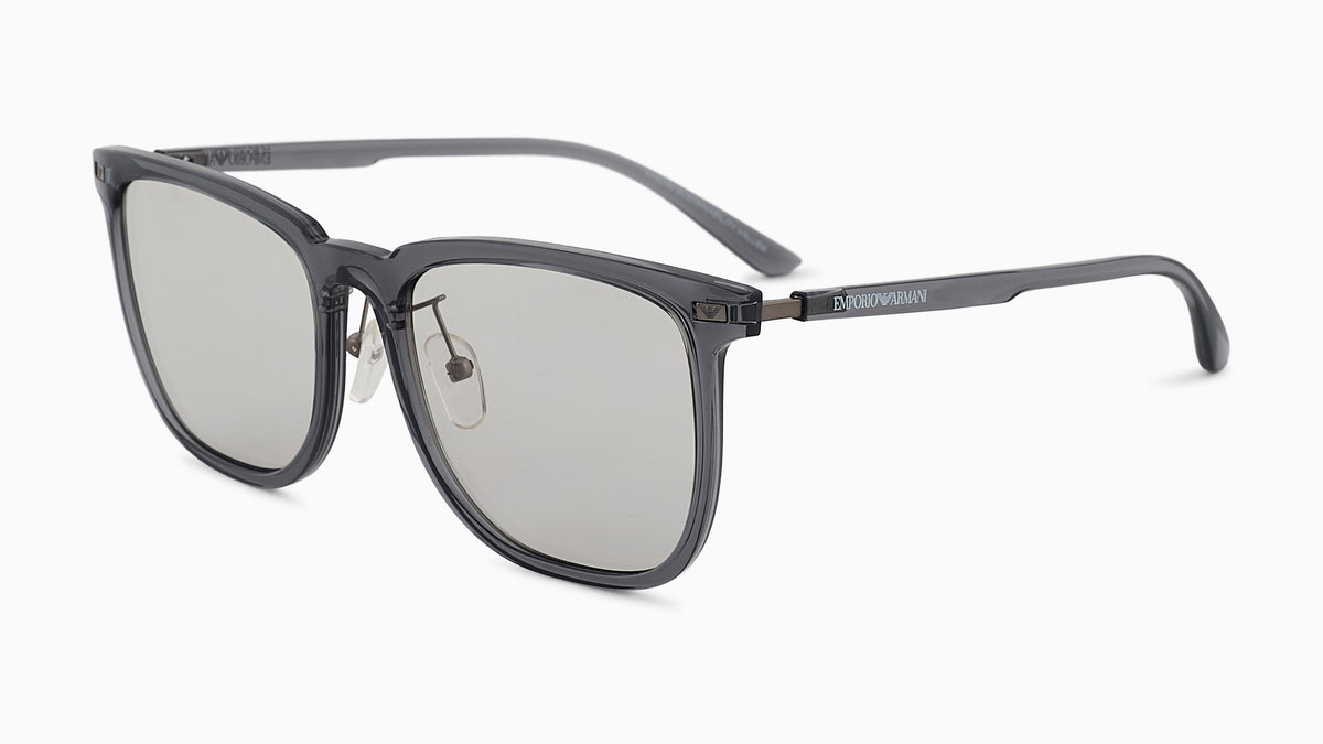 Emporio Armani EA4255D 502987 Gris transparent brillant - vue trois-quarts