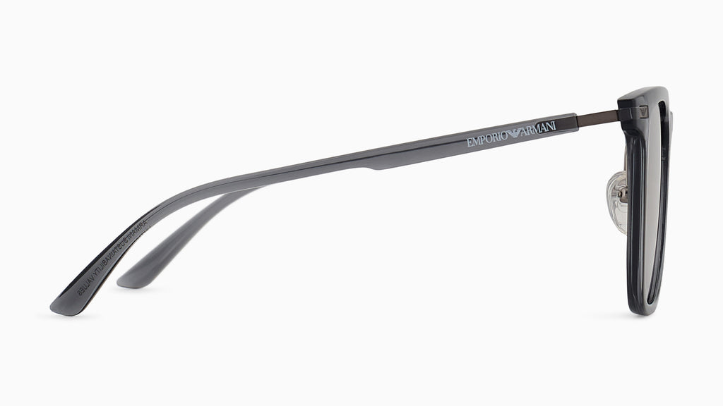 Emporio Armani EA4255D 502987 Gris transparent brillant - vue de côté