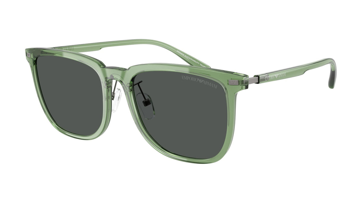 Emporio Armani EA4255D 536287 Vert transparent brillant - vue trois-quarts