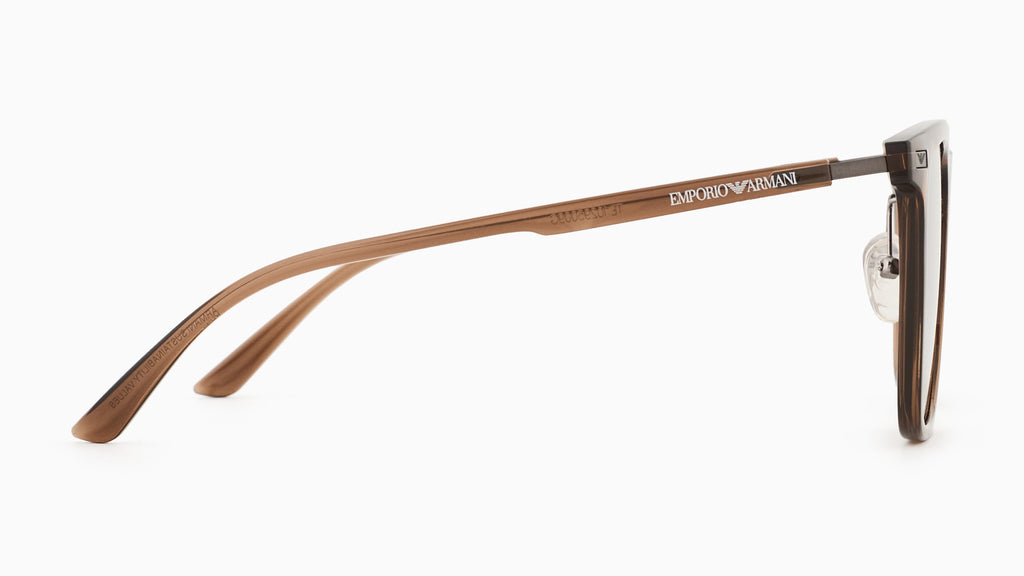 Emporio Armani EA4255D 628273 Marron transparent brillant - vue de côté