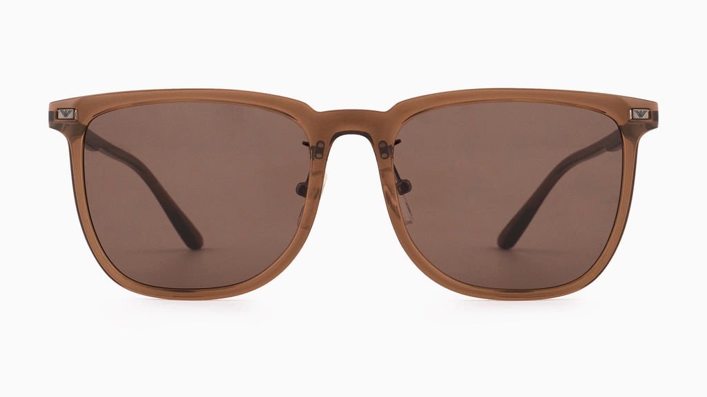 Emporio Armani EA4255D 628273 Marron transparent brillant - vue de face