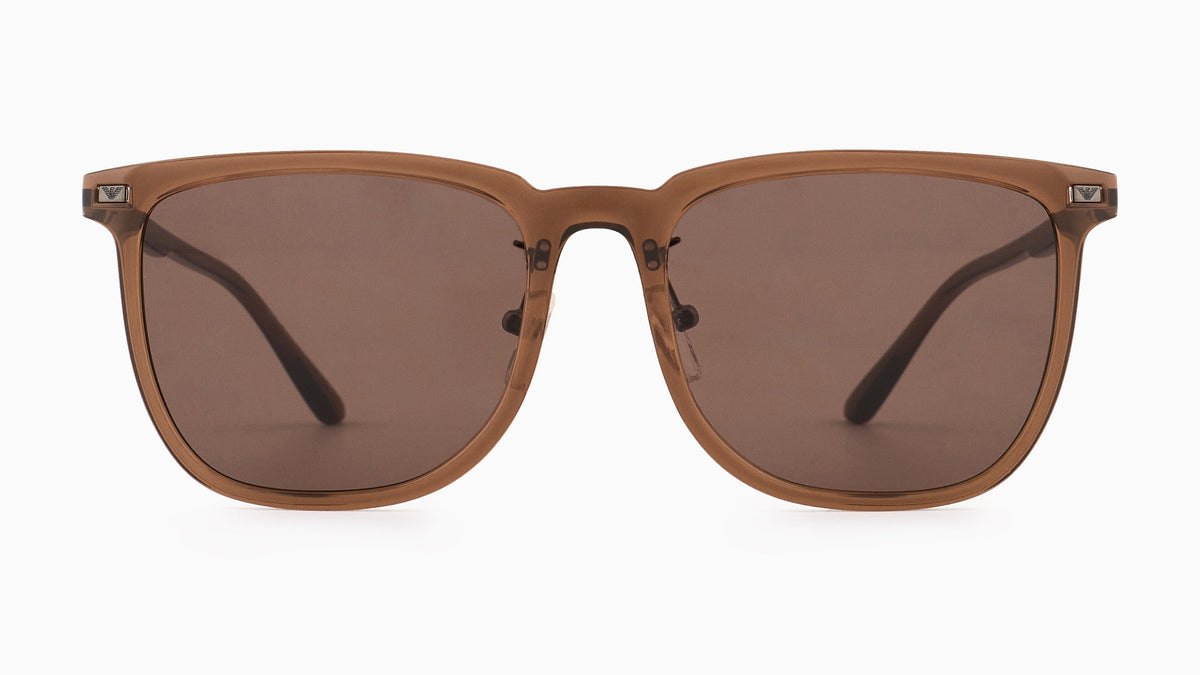 Emporio Armani EA4255D 628273 Marron transparent brillant - vue de face