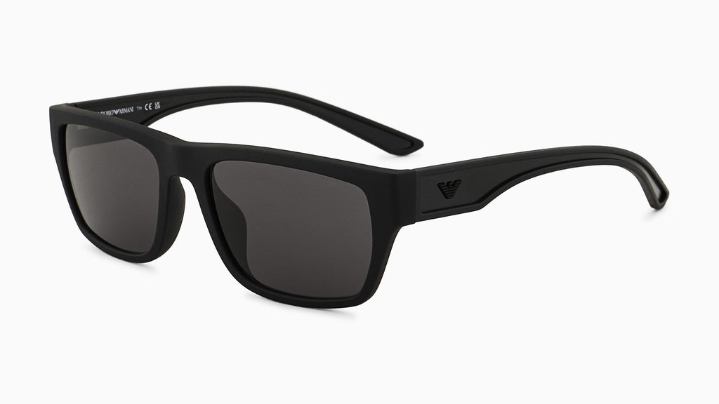 Emporio Armani EA4267U 500187 Noir mat caoutchouté - vue trois-quarts