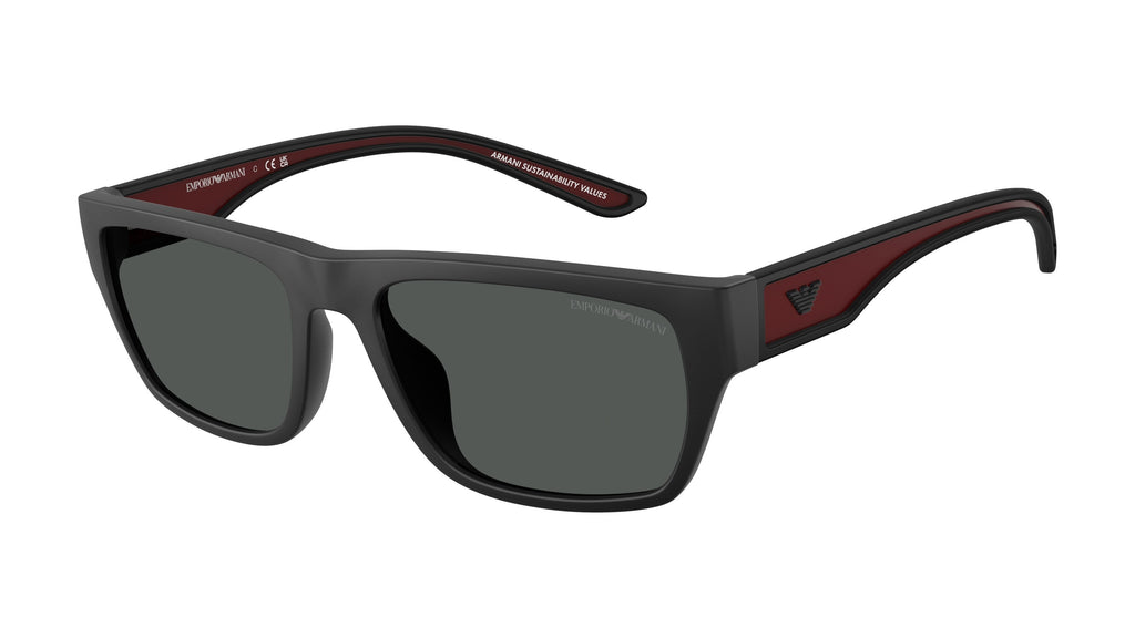 Emporio Armani EA4267U 500987 Noir mat caoutchouté - vue trois-quarts