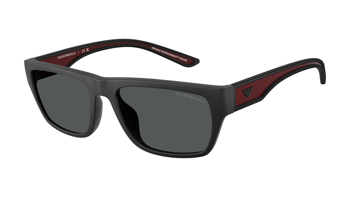 Emporio Armani EA4267U 500987 Noir mat caoutchouté - vue trois-quarts