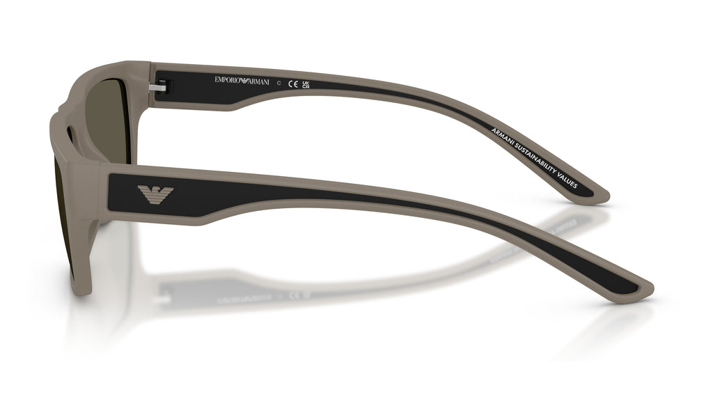 Emporio Armani EA4267U 636187 Marron clair mat caoutchouté - vue de côté