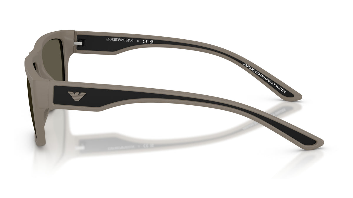Emporio Armani EA4267U 636187 Marron clair mat caoutchouté - vue de côté