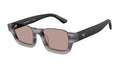Emporio Armani EA4268U 63677N Havane rayé gris mat - vue trois-quarts